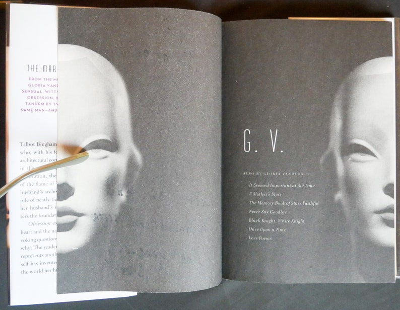 SIGNED Obsession: an Erotic Tale by Gloria Vanderbilt - Inscribed by ...