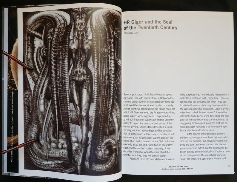 H R Giger (2002) av Stanislav Grof & H R Giger - Taschen SC, rikt illustrerad fantasy- och sci-fi-konstnär bakom Alien-serien. bild 3