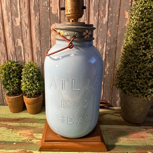 Vintage Atlas EZ Seal Jar Lamp