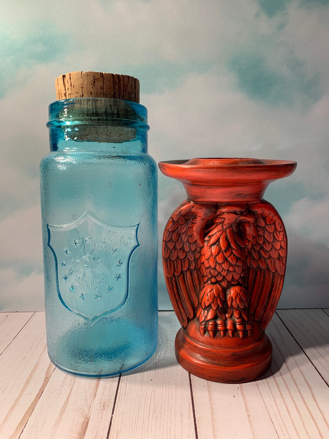 Majestic Eagle Candle Holder and Jar Etsy