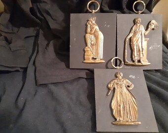 Vintage Westwood Chadwick Helenic Wall Plaques Ancient Greek Set of Three