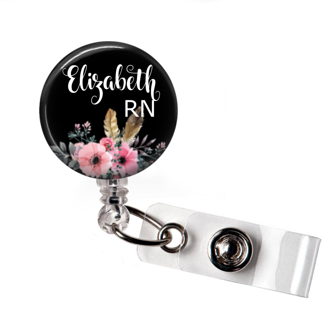 Nurse badge reel Medical student gift Badge Reel Retractable Badge Holder Personalized RN Badge Reel Nursing Badge Reel ID Badge Reel
