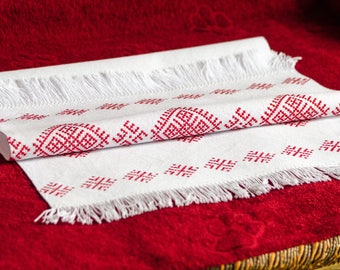 Table Cloth with Embroidery. Runner. Towel. Traditional Slavic Symbol - Family Unity.