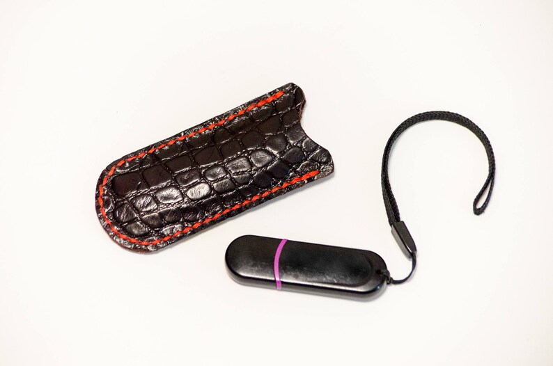 Leather Flash Drive Case, USB Flash Drive Case, Leather Flash Drive