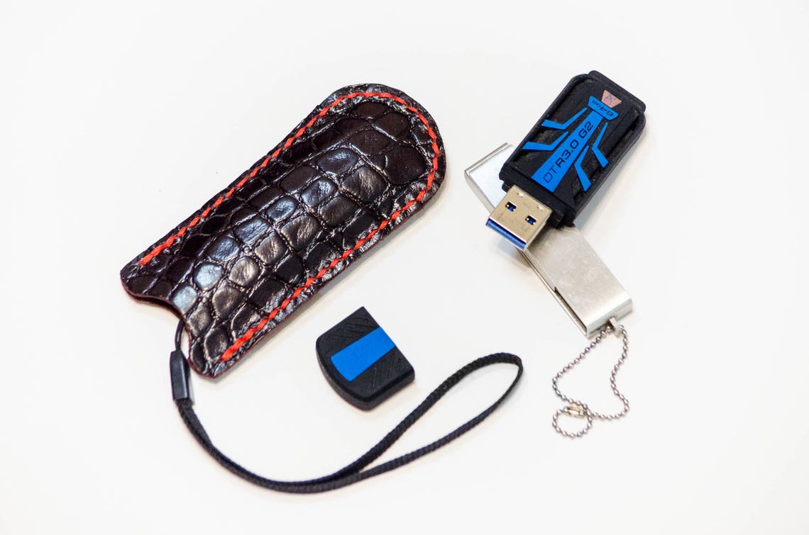 Leather Flash Drive Case, USB Flash Drive Case, Leather Flash Drive