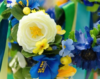 Glory to Ukraine - Ukrainian seller Shop - Ukrainian Wreath of flowers - Desktop Wallpaper