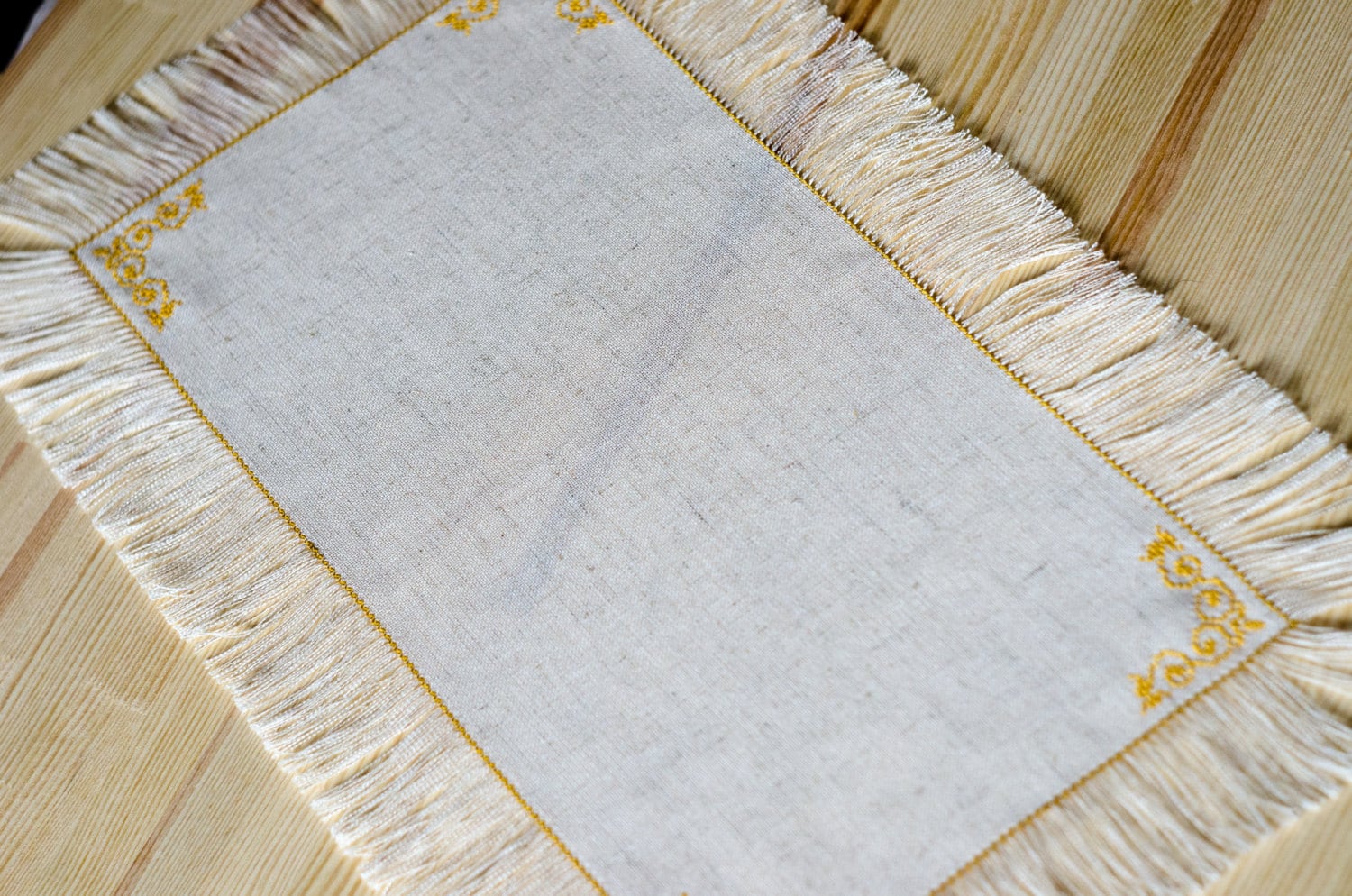 Cloth of Linen With Embroidery Gold Thread - Etsy