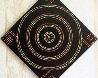 Pearlescent Golden Dot Mandala Painting - Art Home Decor. Meditation. Energy. Spiritual. Sacral Art - Original Author's work