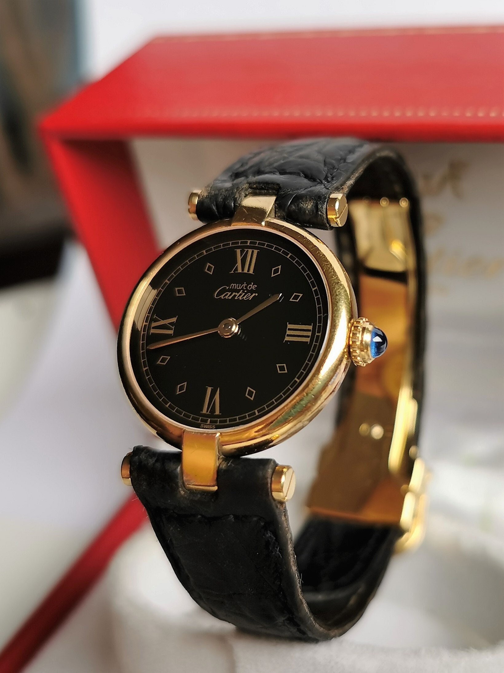 Authentic CARTIER VERMEIL Watch Gold 