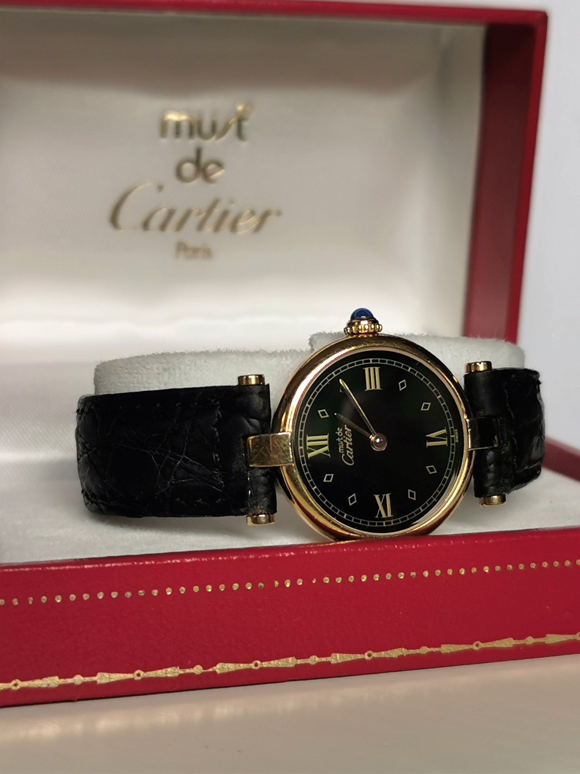 Authentic CARTIER VERMEIL Watch Gold 