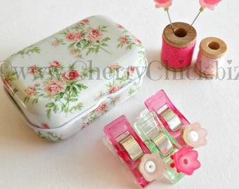 Tins with Fabric Clips
