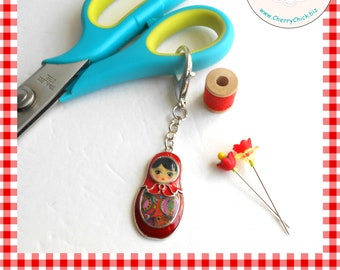 Babushka Scissors Fob - Large Scissors Fob - Gift for Quilter - Purse Charm - Sewing gifts - Quilt Retreat Gifts - Babuska doll fob