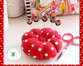 Heart Sewing Pins - Decorative Sewing Pins - Valentine Pins - Handmade Pins - Gifts for Quilters - Counting Pins