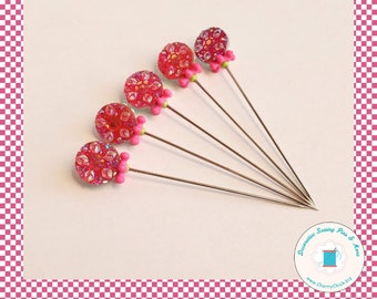 Flower Sewing Pins - Decorative Sewing Pins - Handmade Pins - Pretty Pins