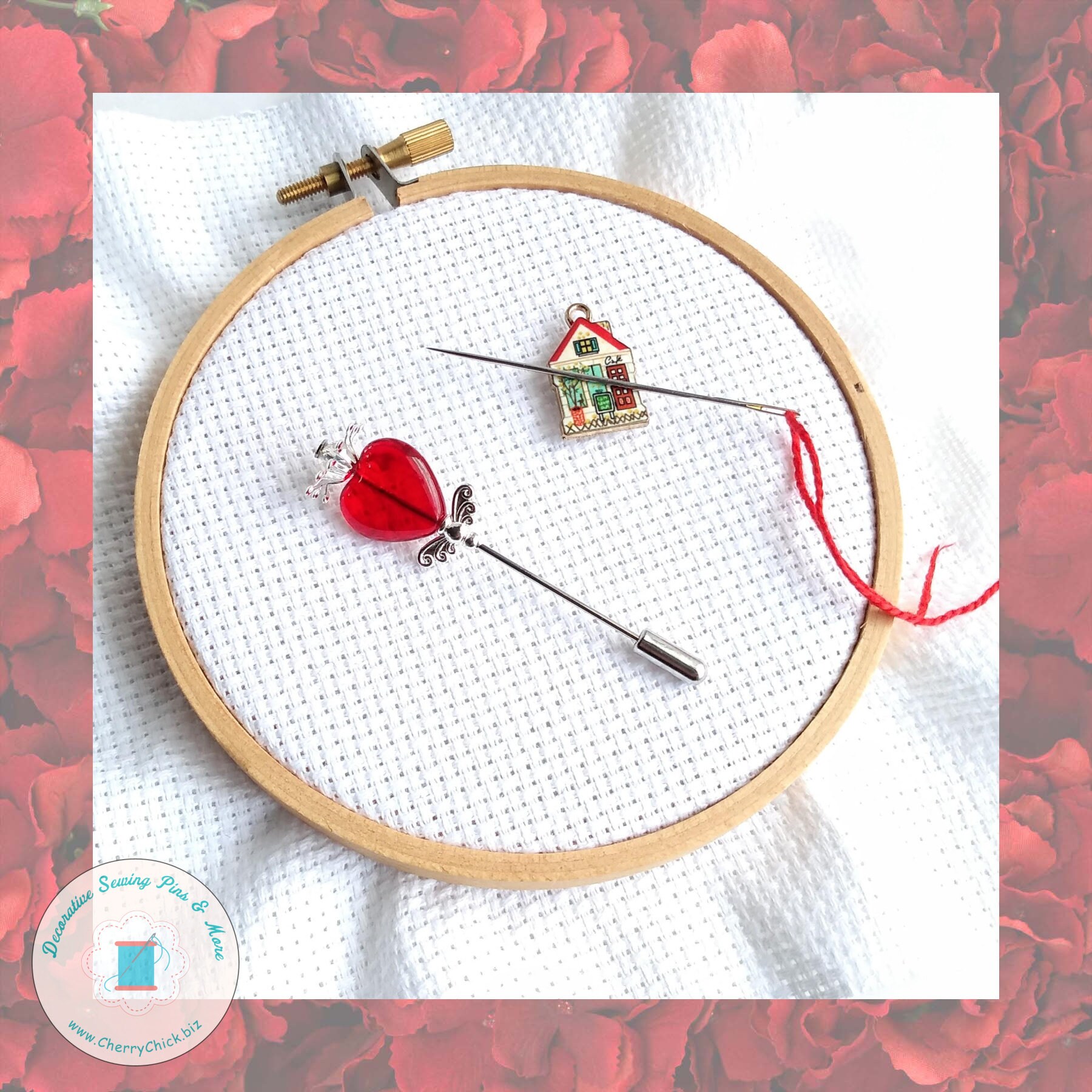 Valentine Counting Pin Heart Counting Pin Gift for Cross Stitchers