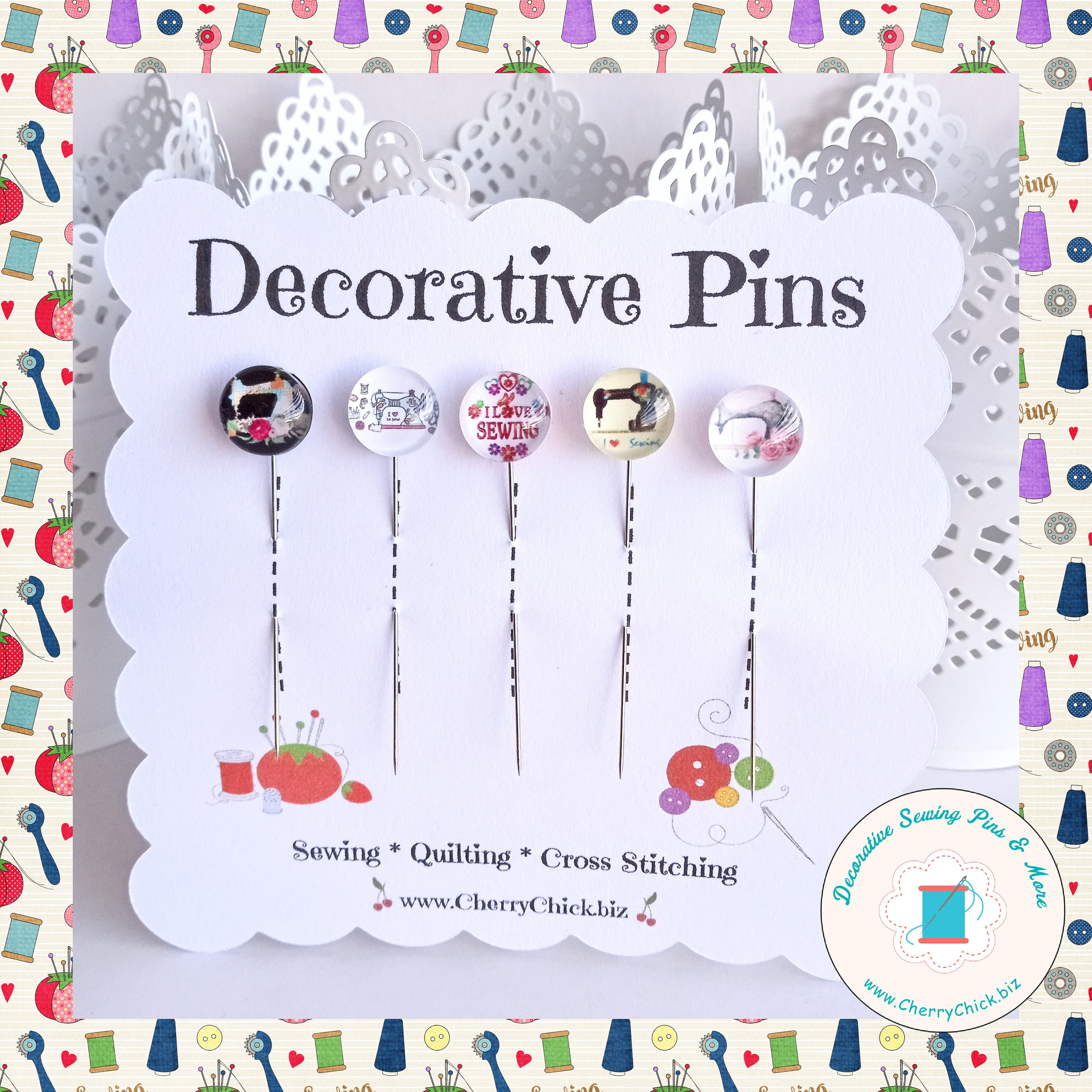 Quilting Bees Sewing Pins Decorative Sewing Pins Sewing Accessory Bee  Lovers Honey Bee Stick Pins Dress up Your Pincushion 