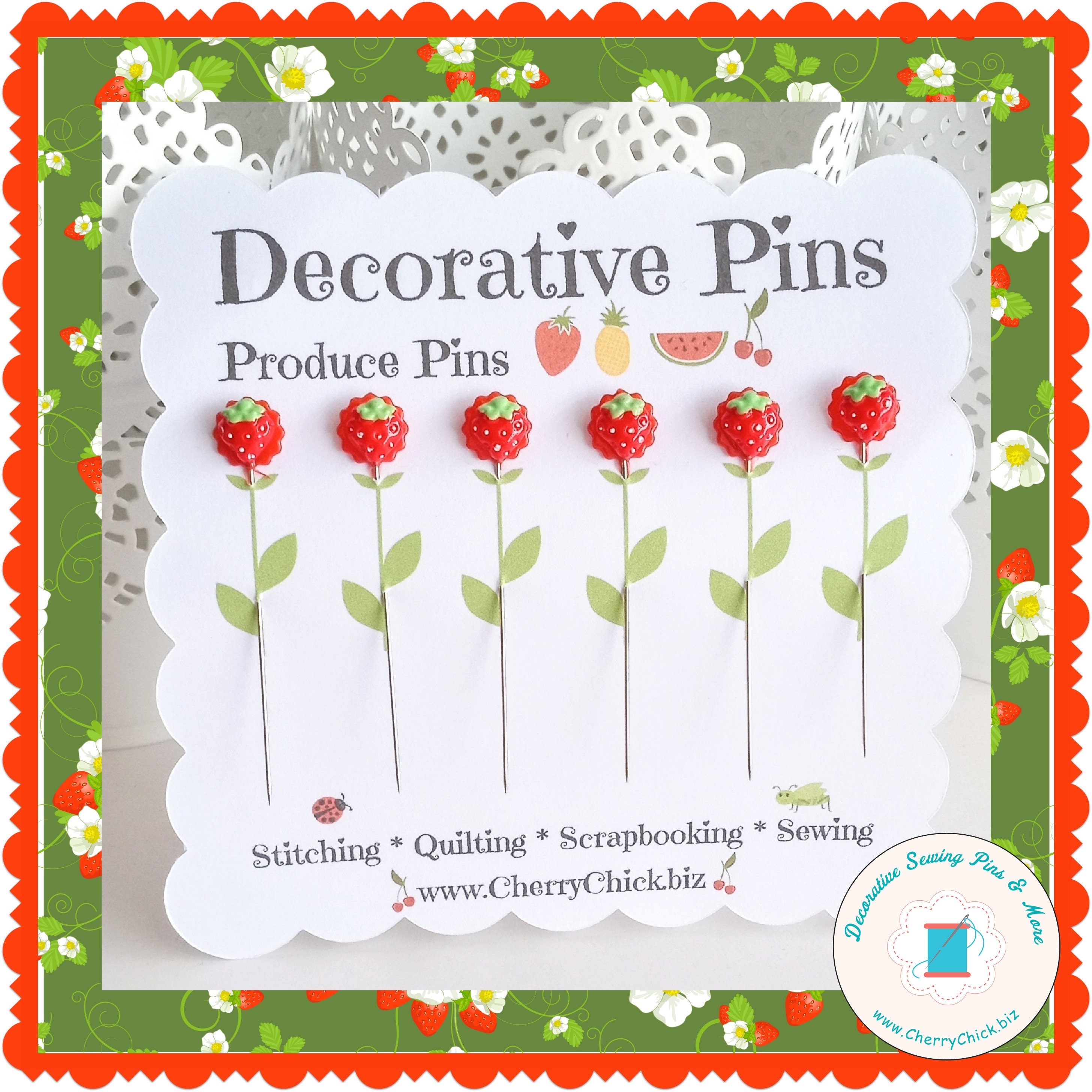 Decorative Pins, Quilting Pins, Sewing Pins