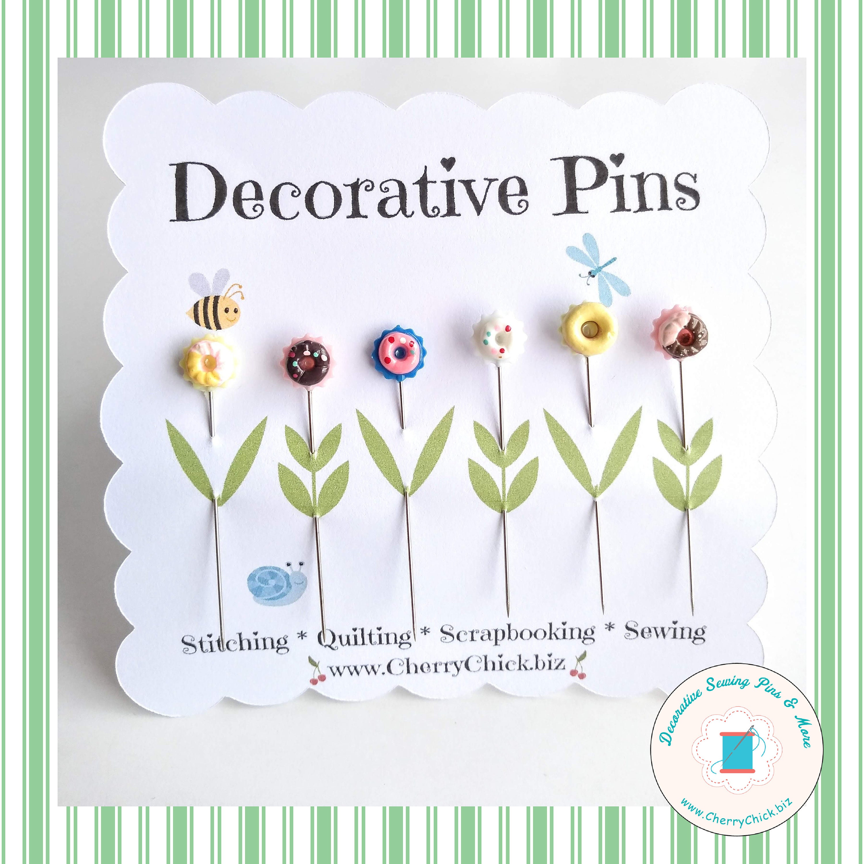 New Daffodil Sewing Pins - Decorative Sewing Pins - Garden Pins - Push Pins  - Scrapbooking Pin - Bulletin Board Pin - Gift for Quilters