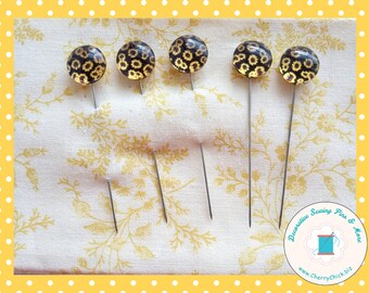 Sunflower Decorative Sewing Pins - Counting Pins - Flower Pins - Pin Toppers - Gifts for Quilters - Quilt Retreat Gifts - Sunflower Pins