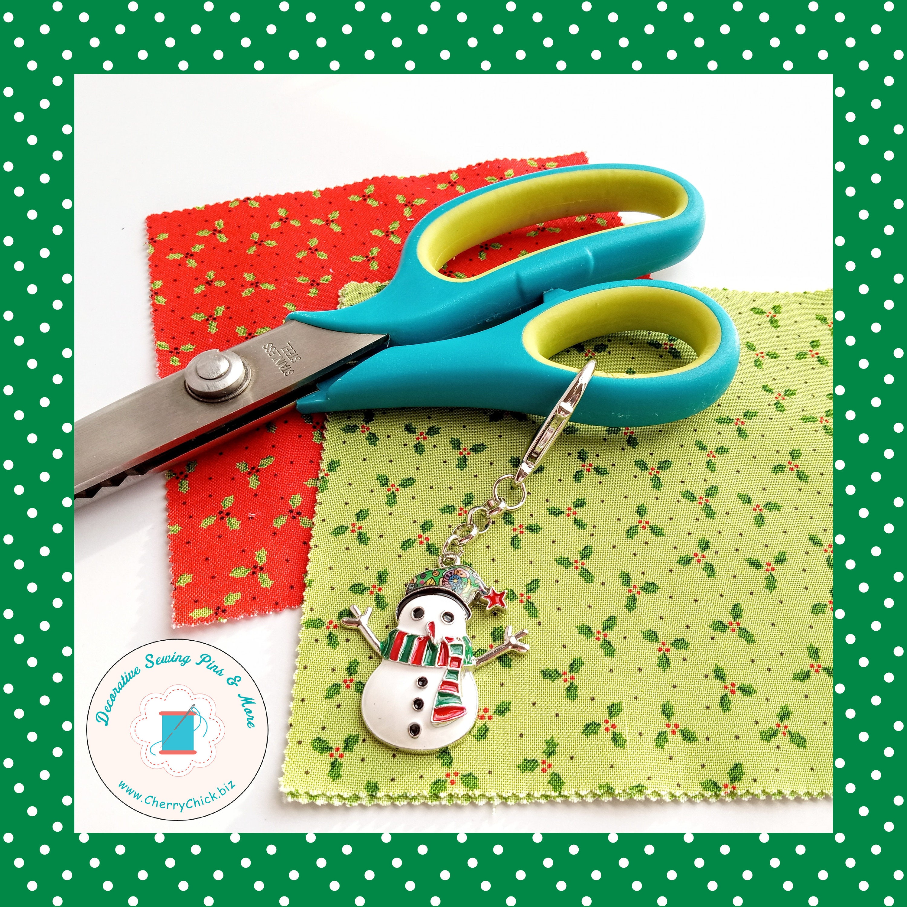 Snowman Scissors Fob - Large Scissors Fob - Gift for Quilter - Christmas  Scissors Fob - Quilt Retreat Gifts - Sewing Retreat Gifts