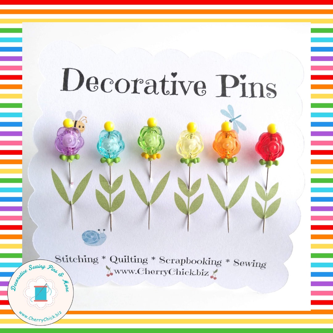 Sewing Pins Gift for Quilters Decorative Pins Pretty Pins Fancy Pins