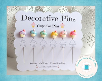 Cupcake Sewing Pin - Decorative Sewing Pin - Cupcake counting Pin - Counting Pin - Retreat Gift -  Gift for Quilters - Cross Stitch gifts