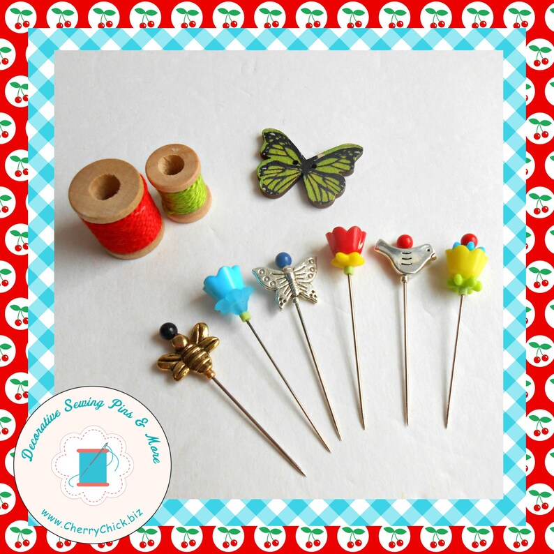 Sewing Pins Decorative Sewing Pins Garden Pins Push Pins Etsy