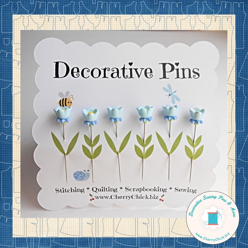 Sewing Pins Gift for Quilters Decorative Pins Pretty Etsy