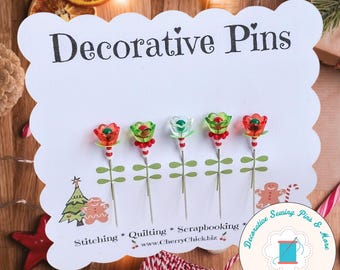 Christmas Sewing Pins