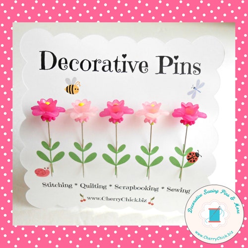 fairy garden pins fancy pins for pincushion Glass Mushroom Decorative Straight Pins: sewing pins and quilting pins scrapbooking map pins