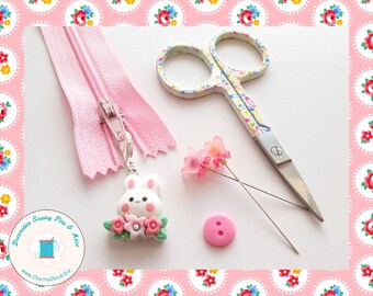 Bunny zipper charm - Resin Bunny zipper pull - Bunny Planner Charms - Easter Bunny Charms - Rabbit zipper charm - Quilt Retreat gifts