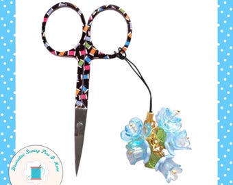 Floral Scissors Fob - Gift for Quilter - Gift for Seamstress - Scissors Fob - Quilt Retreat gifts - Scissors Charms - Rotary Cutter Charm