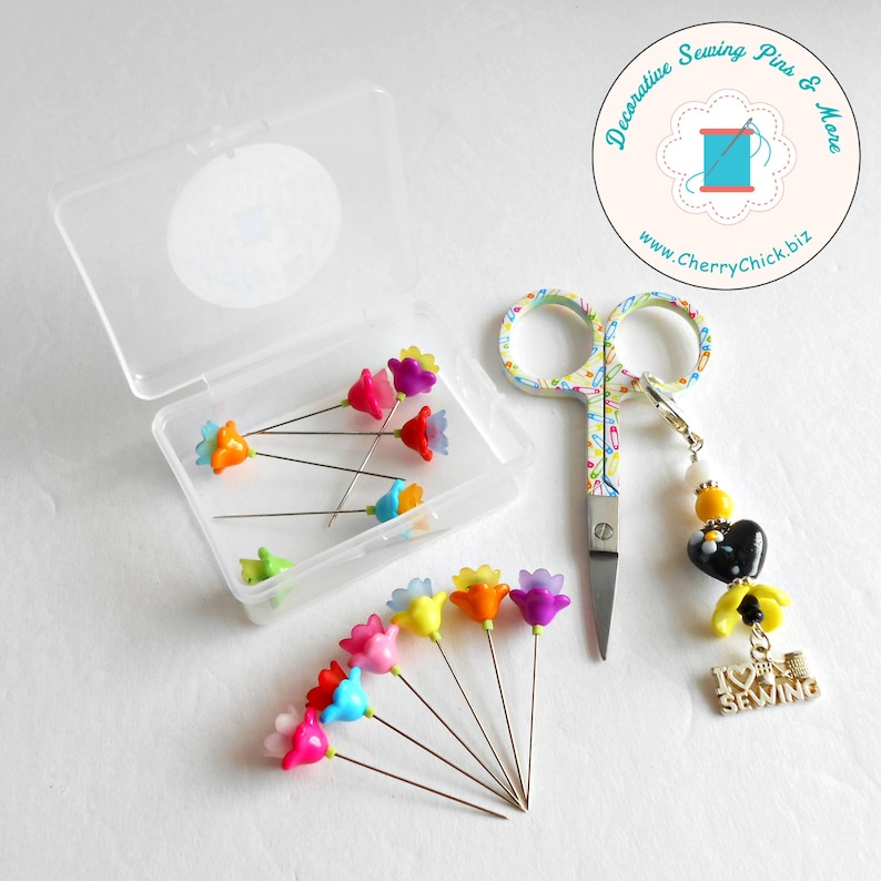 Bulk Decorative Sewing Pins Fancy Sewing Pins Scrapbooking Etsy