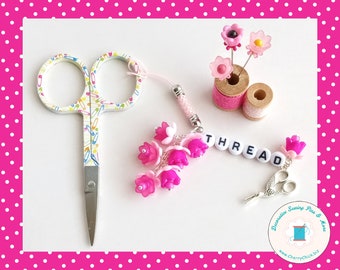 Thread Scissors Fob - Gift for Quilter - Gift for Seamstress - Scissors Fob - Quilt Retreat gifts - Scissors Charms - Crossstitchers gifts