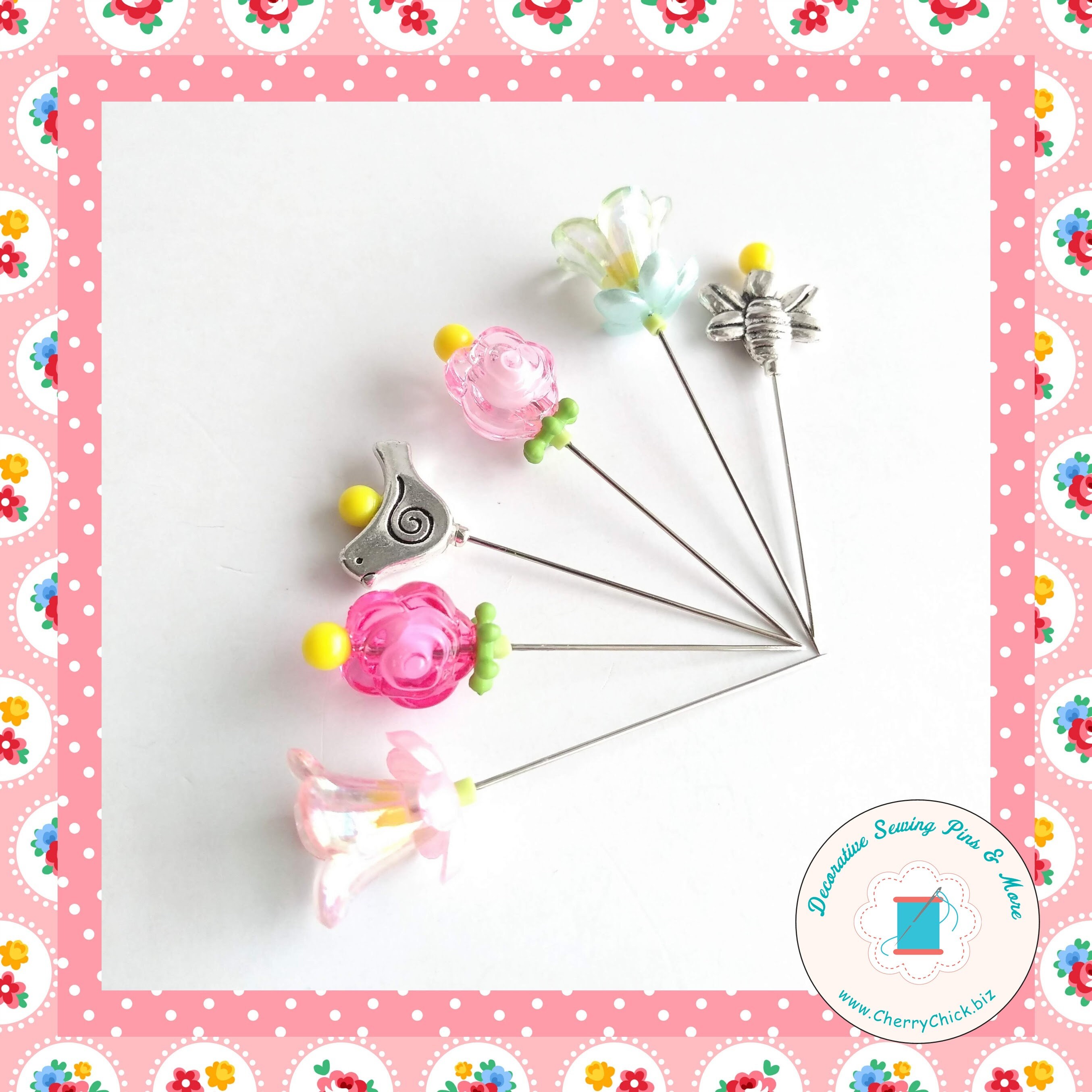 Decorative Sewing Pins Sewing Pins Quilting Pins Flower Etsy
