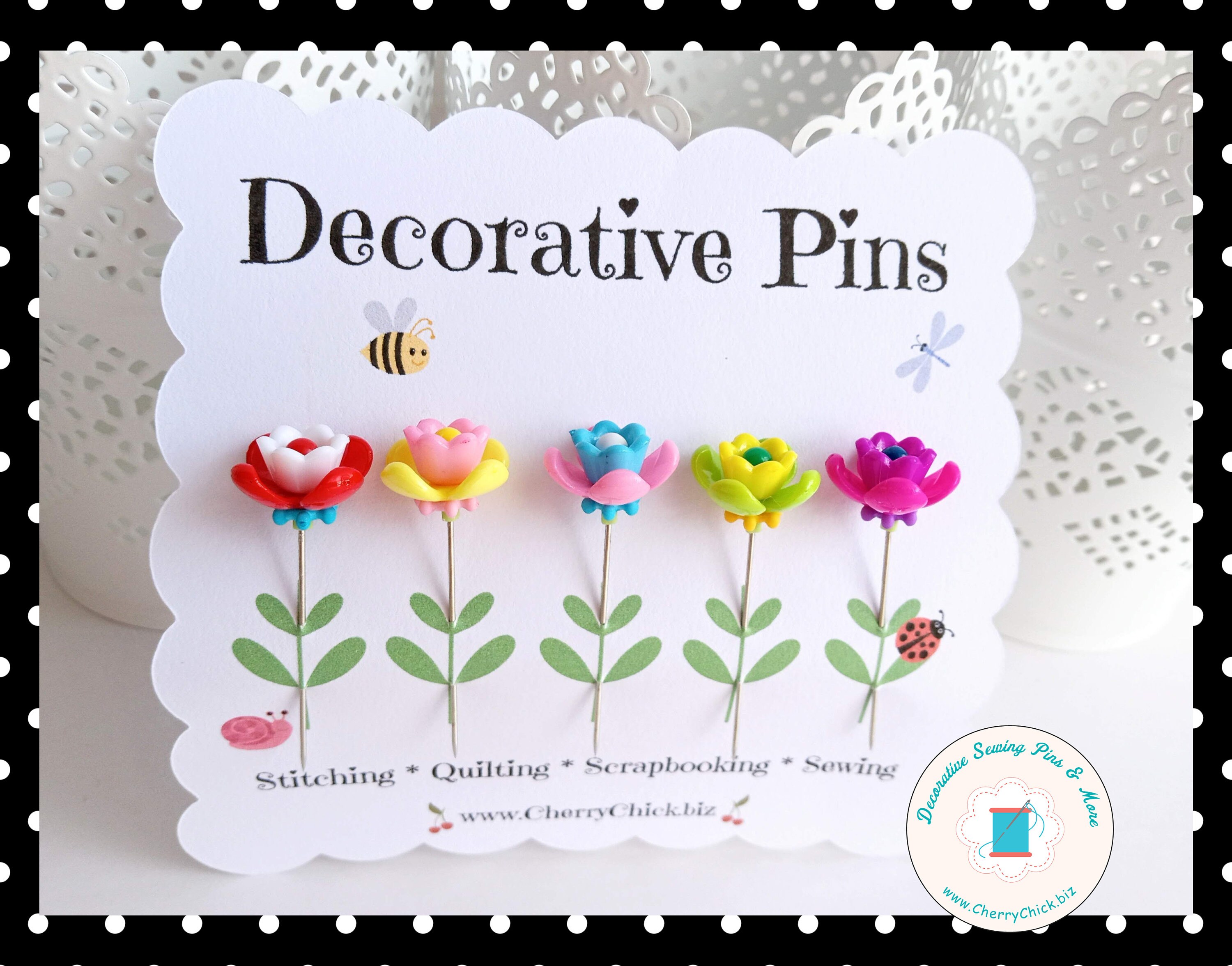 Pretty Quilting Pins