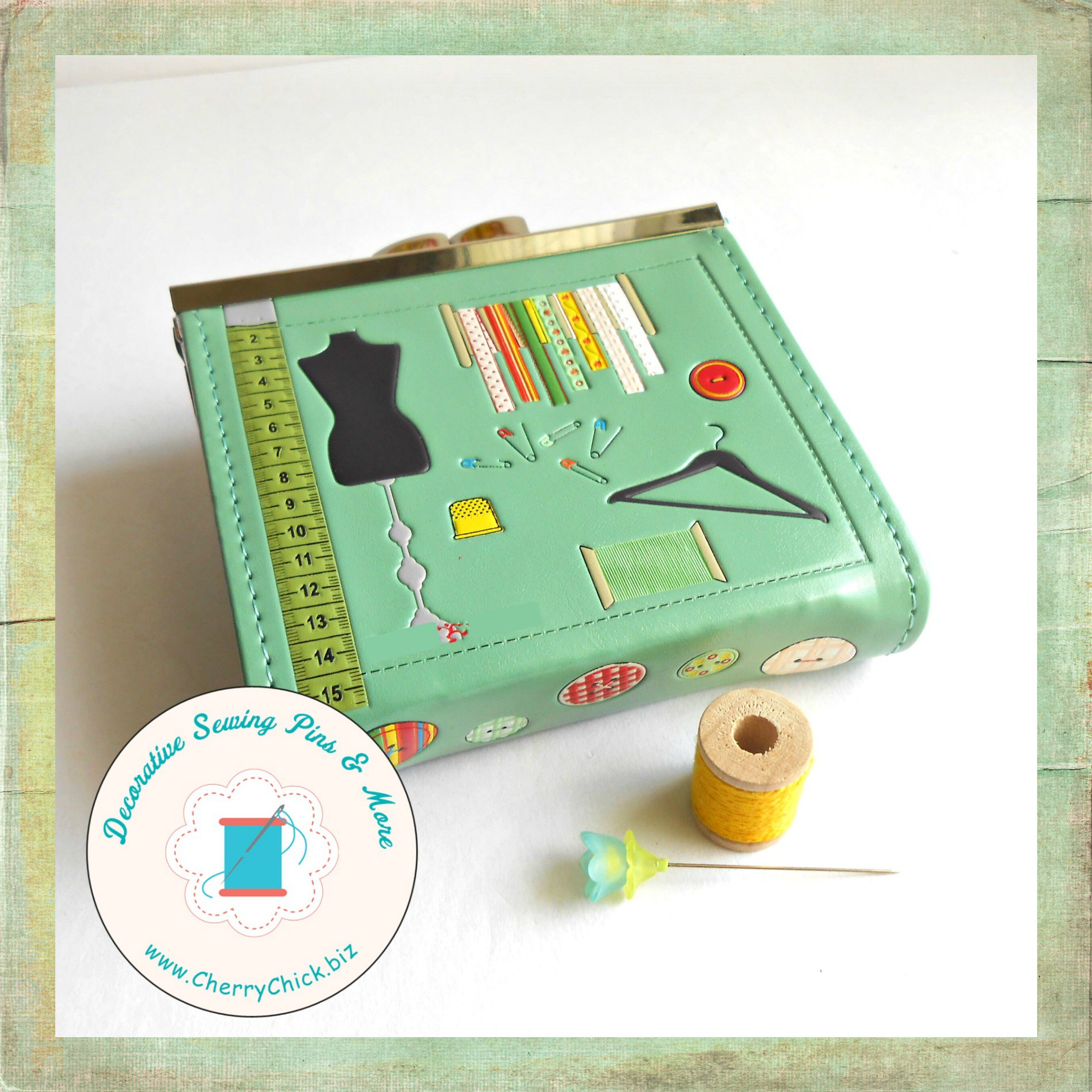 Sewing theme coin purse Seamstress purse Quilter Gift Etsy