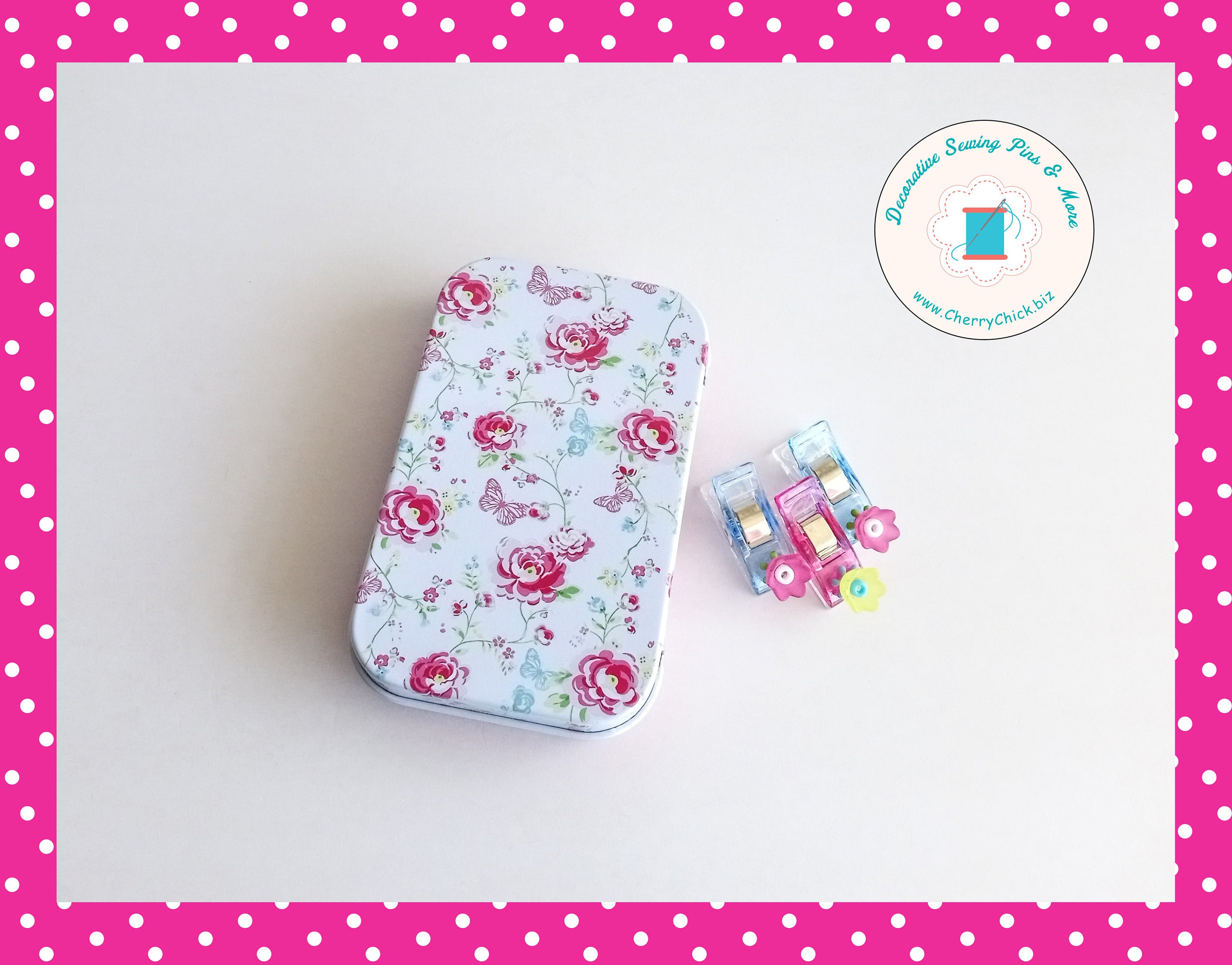 Quilting Clips Sewing Clips Fabric Clips Sewing Gifts Binding Clips Clips  in Tins Gift for Quilters Quilt Retreat Gift 