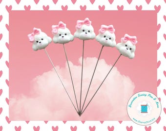 Bichon Dog Sewing Pins - Decorative Sewing Pins - Dog Counting Pins - Gifts for Cross Stitcher - Retreat Gifts - Dog sewing pins - Puppy Pin