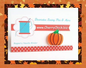 Pumpkin Needle Minder - Needle Minder - Needle Magnet - Needle Keeper - Gift for Quilter - Embroidery - Cross Stitch - Pumpkin Magnet