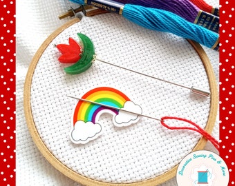 Rainbow Needle Minder - Needle Magnet - Needle Keeper - Rainbow Magnet - Gift for Quilters - Embroidery - Cross Stitch - CherryChick