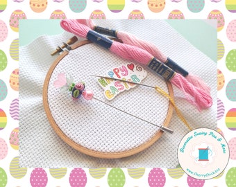 Counting Pin - Flower Counting Pin - Gift for Cross Stitchers - Marking Pin - Stitch counter - Stick Pin - Pokey Pin