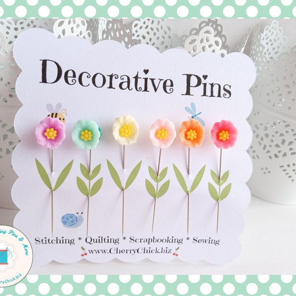 Flower sewing Pins - Decorative Sewing Pins - Counting Pins - Gift for Quilters - Dahlia - Quilt Retreat Gifts - Bulletin Board Pins