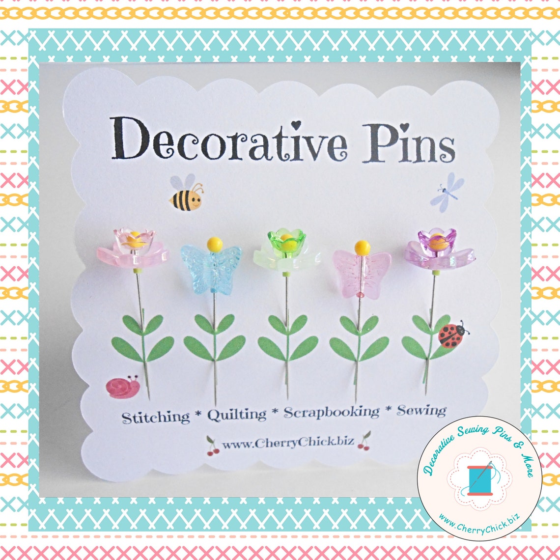 Sewing Pins Gift for Quilters Decorative Pins Pretty Etsy