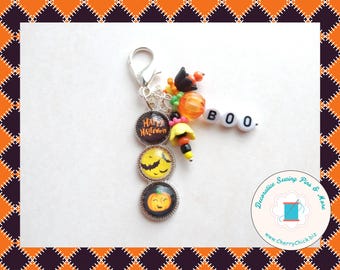 Halloween zipper charm - Happy Halloween zipper pull - Halloween Planner charm - Happy Halloween zipper pull - Halloween zipper pull