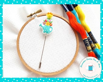 Counting Pin - Crossstitch Pin - Watering Can Pin - Gift for Cross Stitcher - Decorative Pin - Marking Pin - Stick Pin - Count Pin