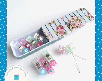 Tins with Fabric Clips