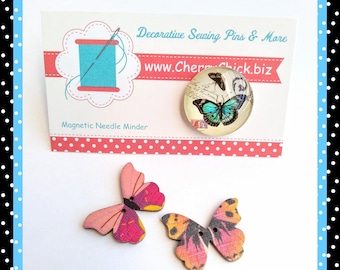 Butterfly Needle Minder - Butterfly Needle Magnet - Quilting Needle Minder -  Gift for Quilter - Embroidery - Sewing Gift - Butterfly magnet