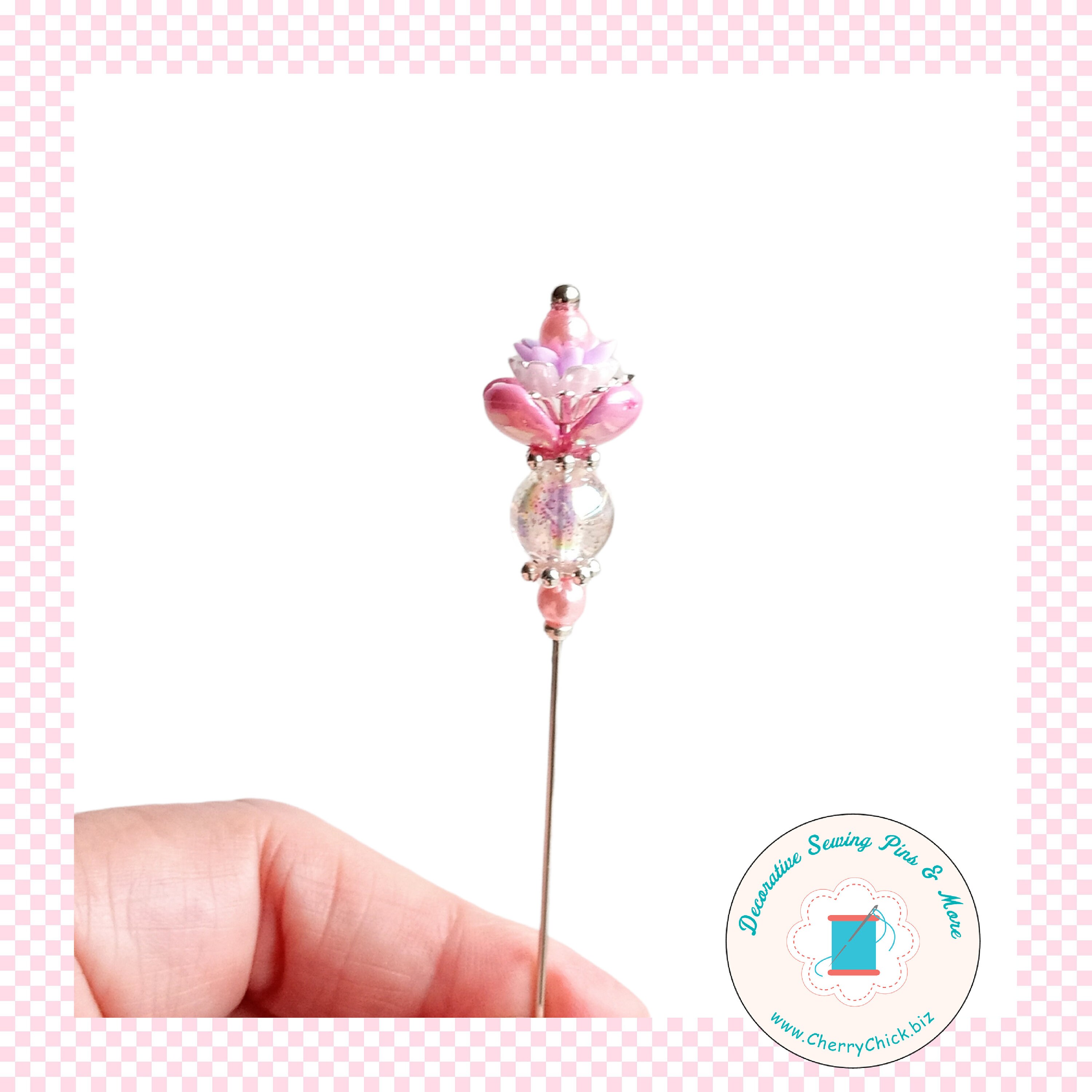 Counting Pin Crossstitch Pin Flower Pin Gift for Cross Stitchers