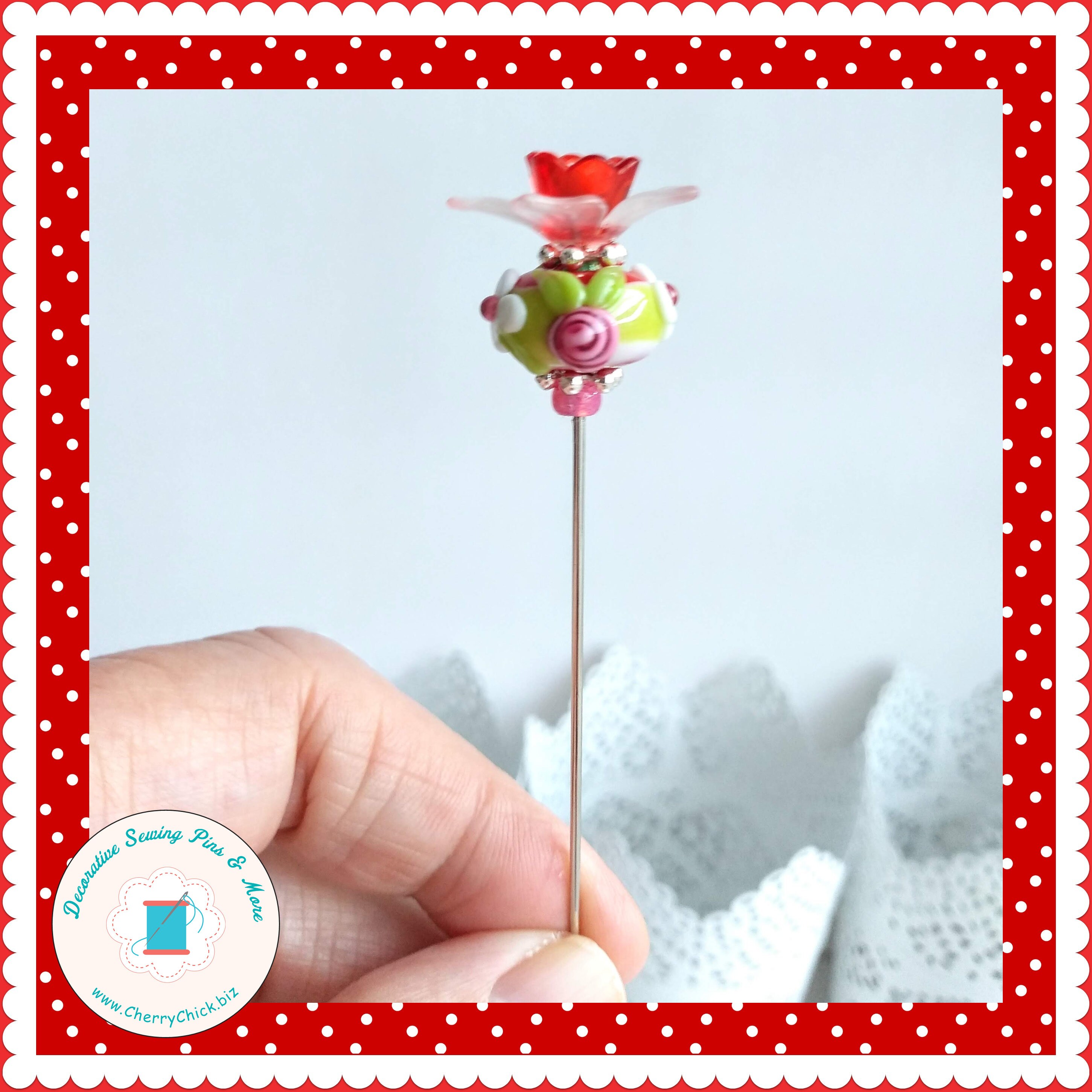 Counting Pin Crossstitch Pins Flower Pins Gift for Cross